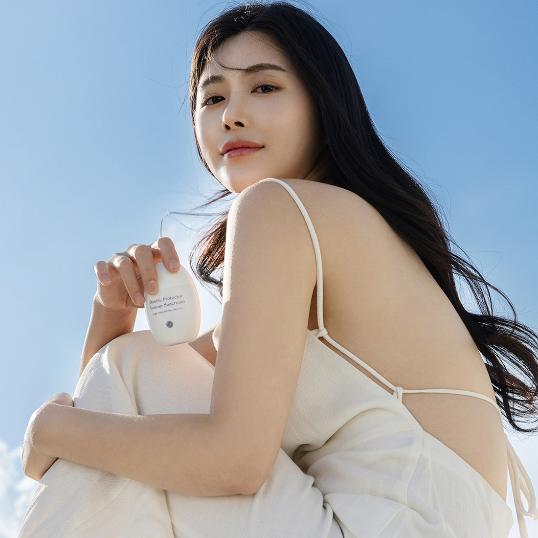 비큐셀 더블프로텍터 보라색 톤업 선크림 50ml - 상세 이미지 2