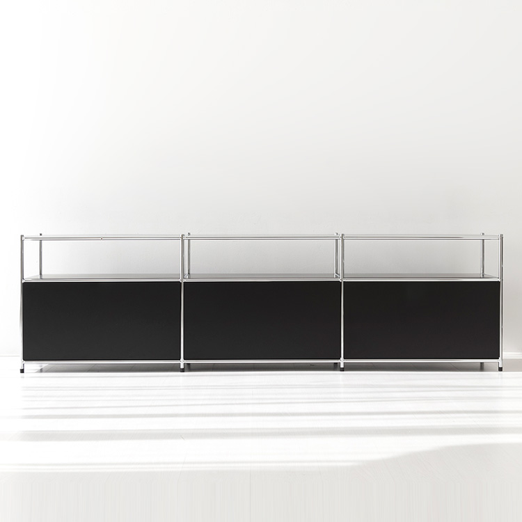 심플리 3x2 수납장 3문 BC143 2260mmx400mmx645mm, 2단, 블랙 3065.6909 - 상세 이미지 4