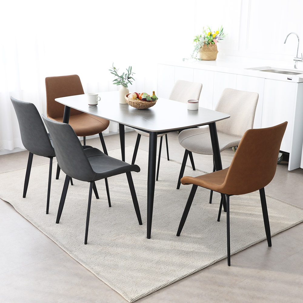 린백토리 포세린 세라믹 식탁 1400 통세라믹 4인용 식탁 테이블 의자 세트