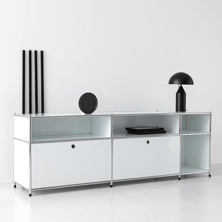 심플리 3x2 수납장 2문 BC144 1890mmx400mmx645mm, 2단, 화이트 7670.3974 - 상세 이미지 2