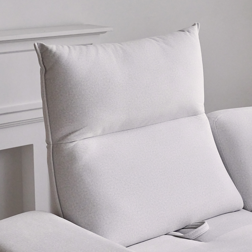 (희망일배송) 빅토리아 스윙 이지클린 기능성 코모도 패브릭 소파 스툴미포함, 아이보리, 코너형