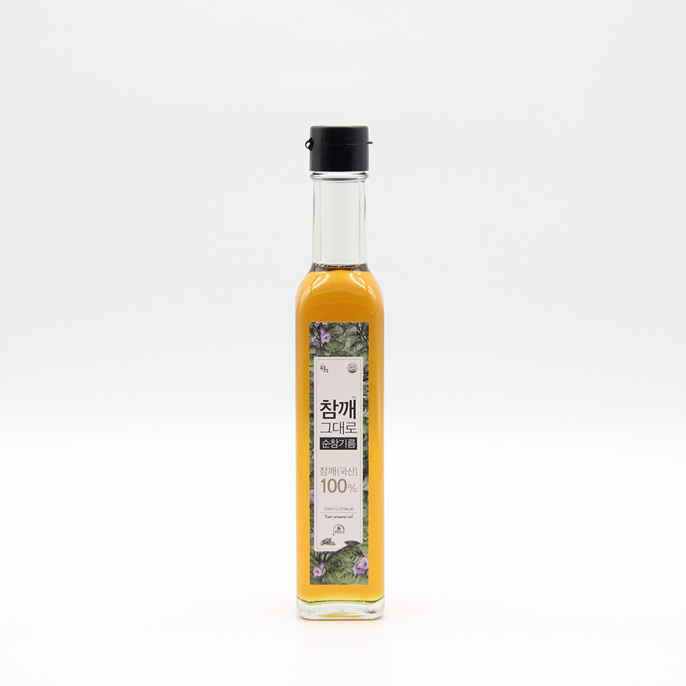 [에버그린에버블루] 저온압착 국산 참깨 그대로 참기름 250ml : 경기도주식회사