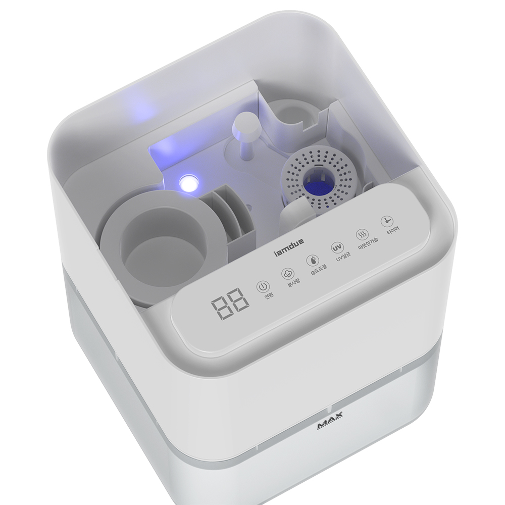 아이엠듀 5L 대용량 복합식 가습기 신생아 아기 가습기 온열 습도조절 저소음 UV살균