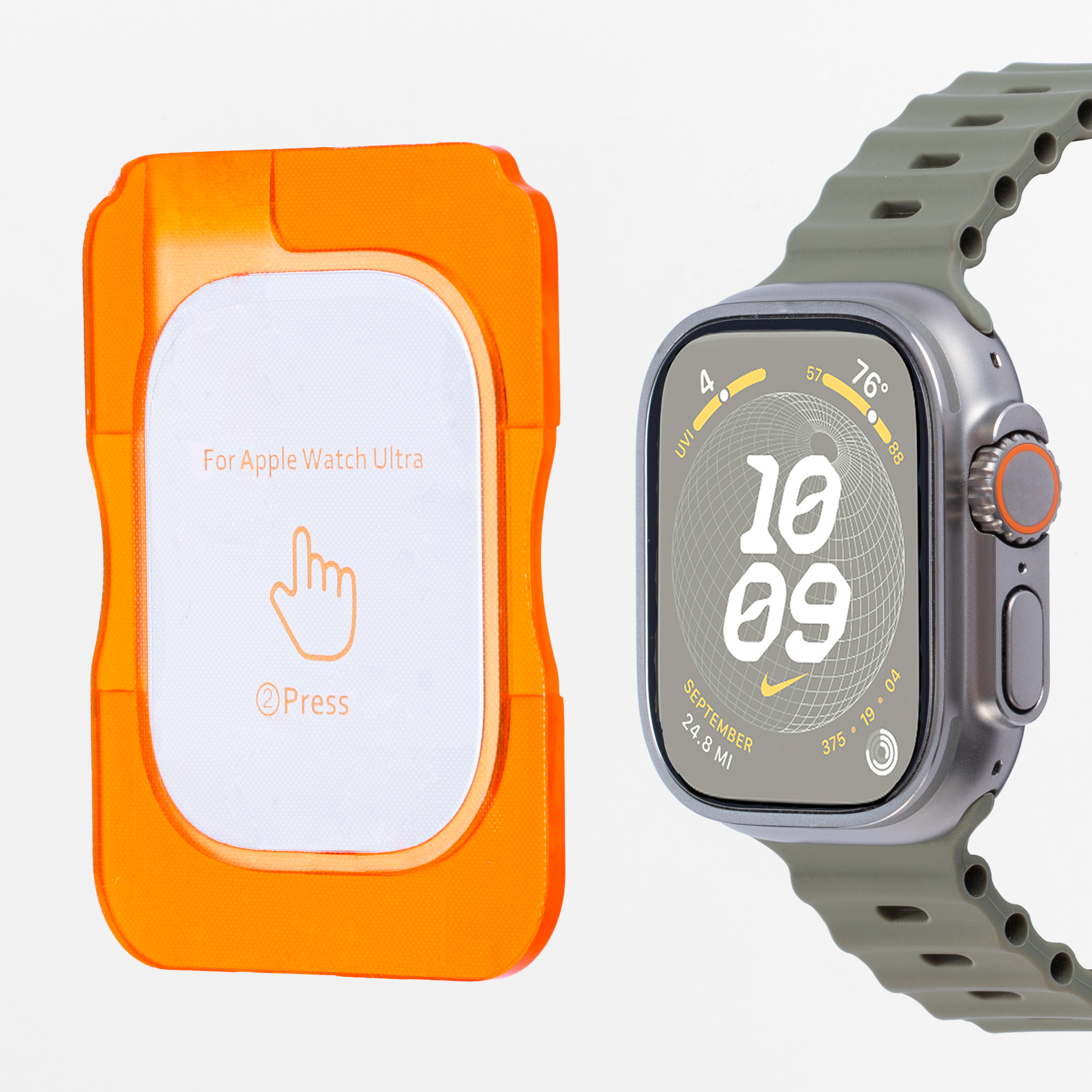 애플워치 울트라 1 2 보호 필름 강화유리 2매 - 상품 이미지