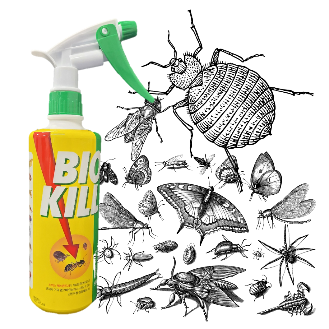 비오킬 500ml 뿌리는 바이오킬 빈대 퇴치제 바퀴벌레약 매트리스 침대 이불 해충 벼룩 벌레 노래기 뿌리파리 혹파리 여행용 러브버그 베드버그 내성 퇴치법 퇴치약 살충제