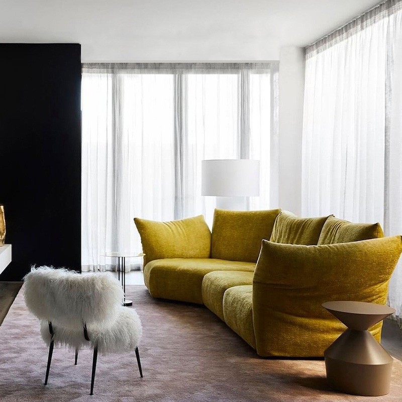 에드라스탠다드 패브릭 모듈 라운드 조약돌 소파셔닐원단 D타입