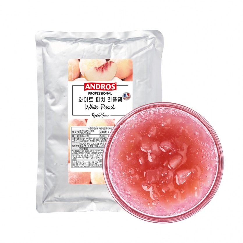 앤드로스 화이트피치리플잼 1kg 제과제빵 베이킹재료 - 상품 이미지