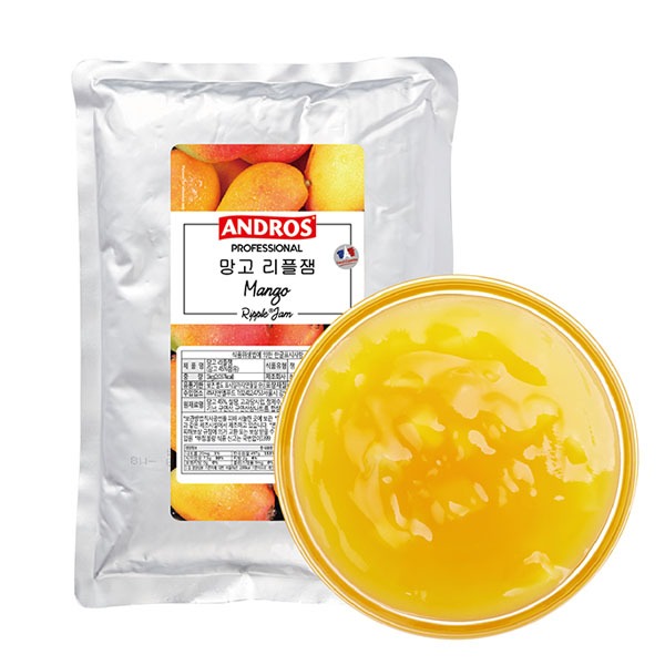 앤드로스 망고리플잼 망고스무디 1kg 베이킹재료 퓨레