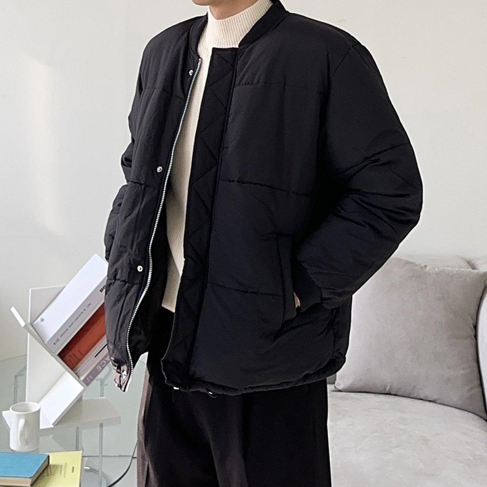 남자패딩 오버핏 웰론 블루종점퍼 남자숏패딩 이미지 3