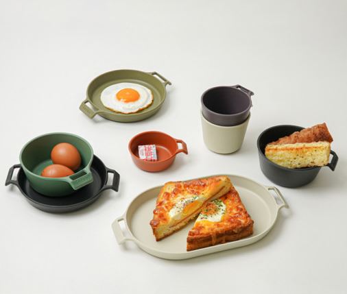 800도씨 캠핑 식기 세트 BPA 프리 접시 그릇 컵