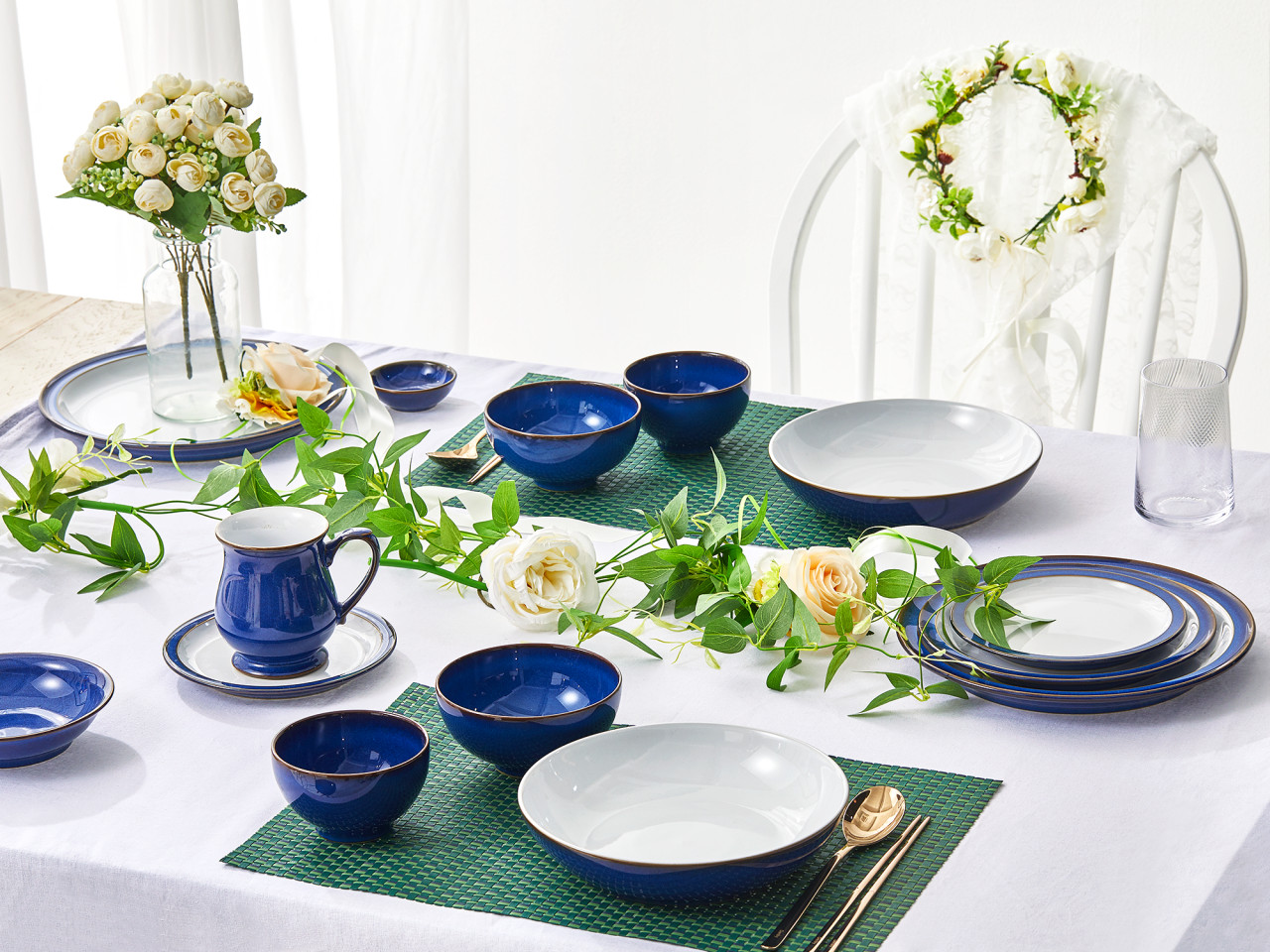 [덴비] 임페리얼 블루 2인 8P 세트