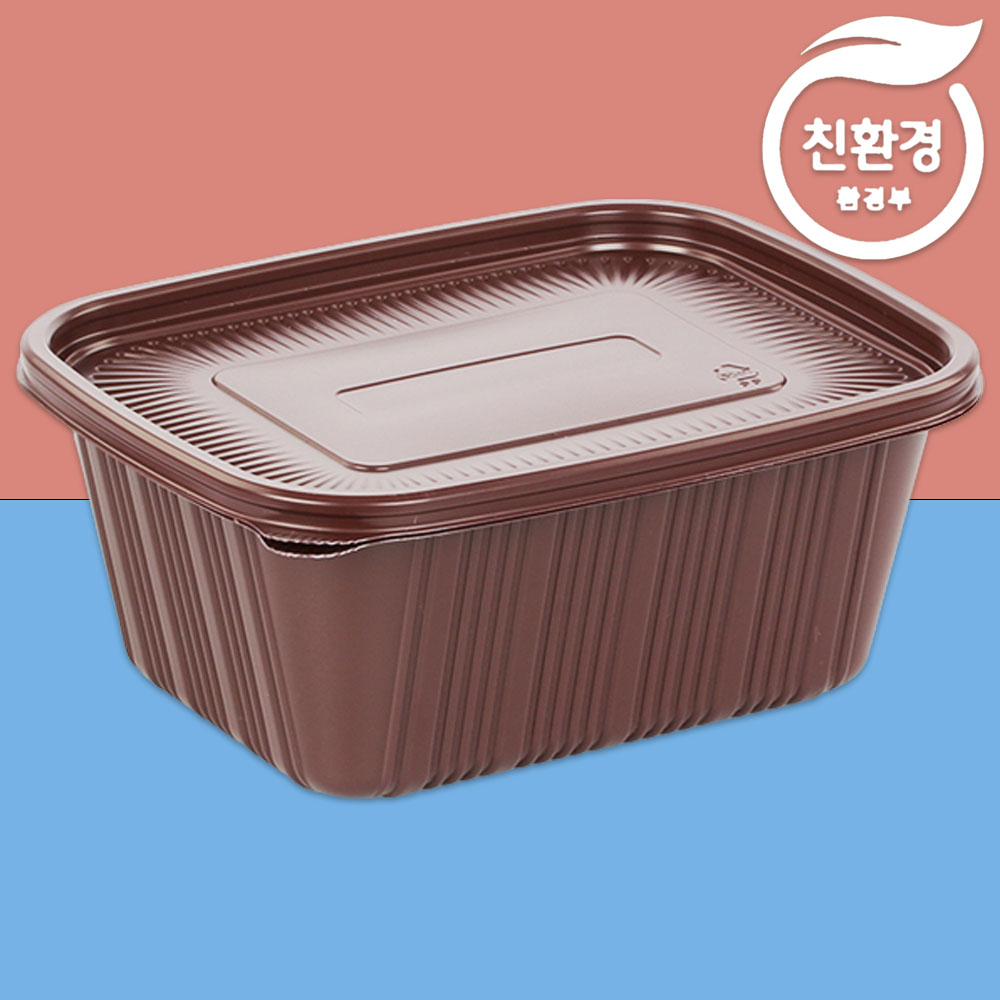 친환경 죽 찜 탕 떡복이 포장용기 50개 1200ml - 상세 이미지 3
