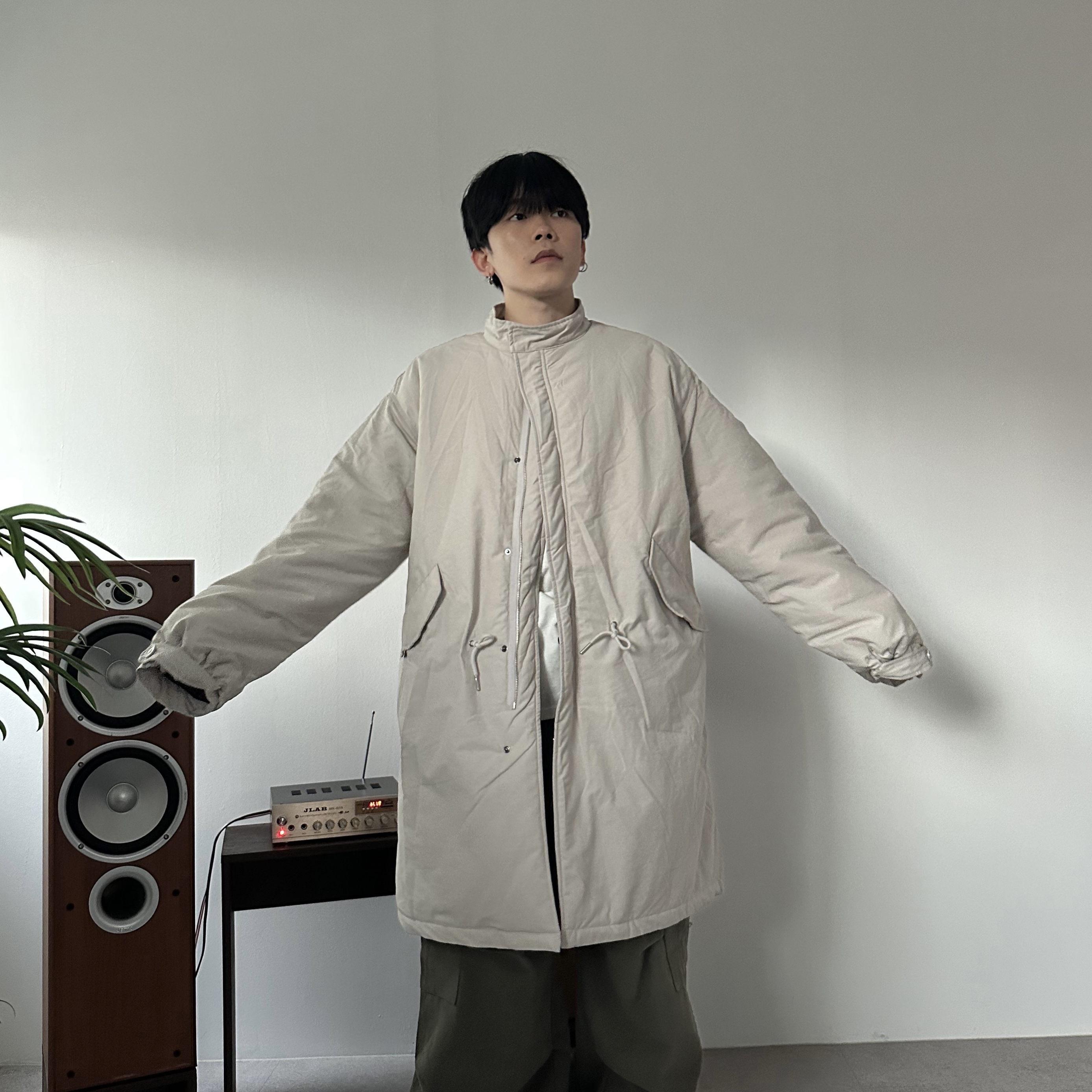 하프넥 롱패딩 야상 이미지 4
