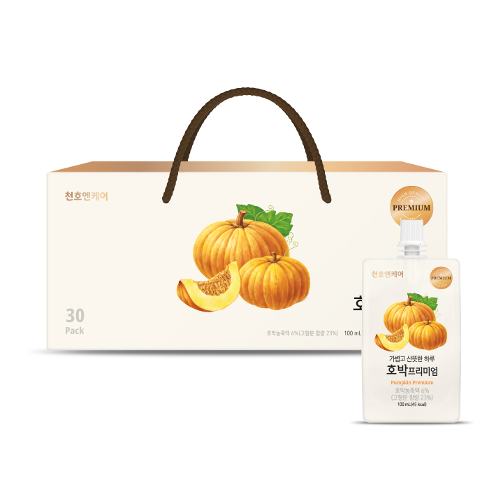 천호엔케어 100% 국산 호박을 통재로 넣은 호박즙 호박 프리미엄 100ml x 30개입 - 상세 이미지 2