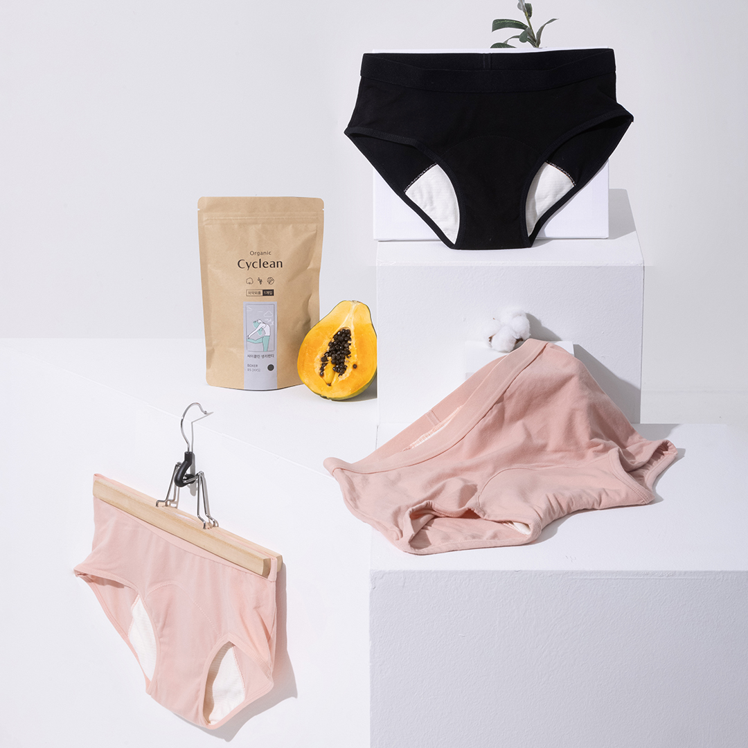 [SET]싸이클린 생리팬티 식약처허가 유기농면 입는생리대 초등 초경 월경 첫생리선물 이미지 6