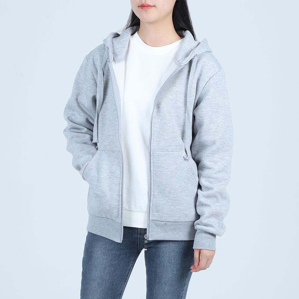 보아털후드집업 기모 얇은 남여공용 빅사이즈 - 상세 이미지 4