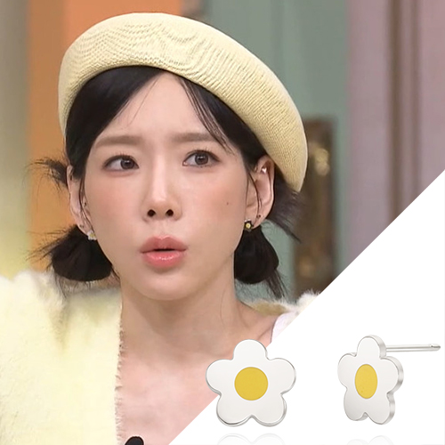 태연 폴브리알 데이지 귀걸이 실버925 순은 봄 꽃 플라워 PUSE0178 - 상세 이미지 3