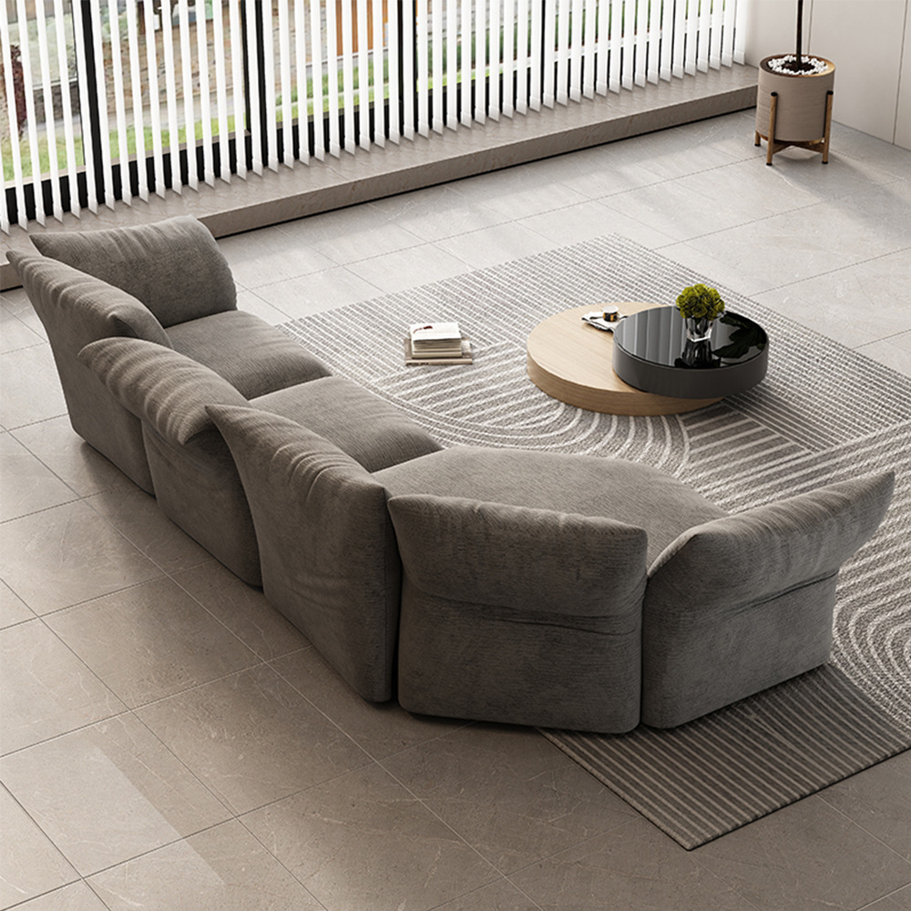 에드라스탠다드 패브릭 모듈 라운드 조약돌 소파셔닐원단 D타입