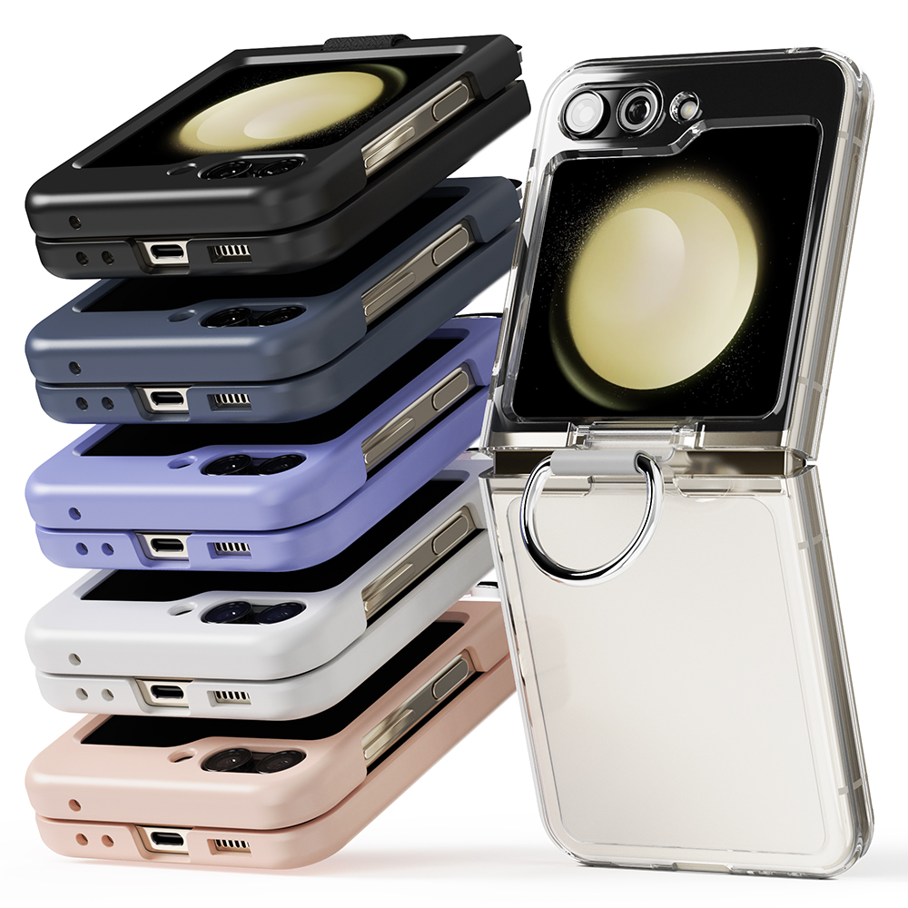 아이엠듀 힌지보호 링 케이스 그립 제트 투명, 갤럭시Z 플립5