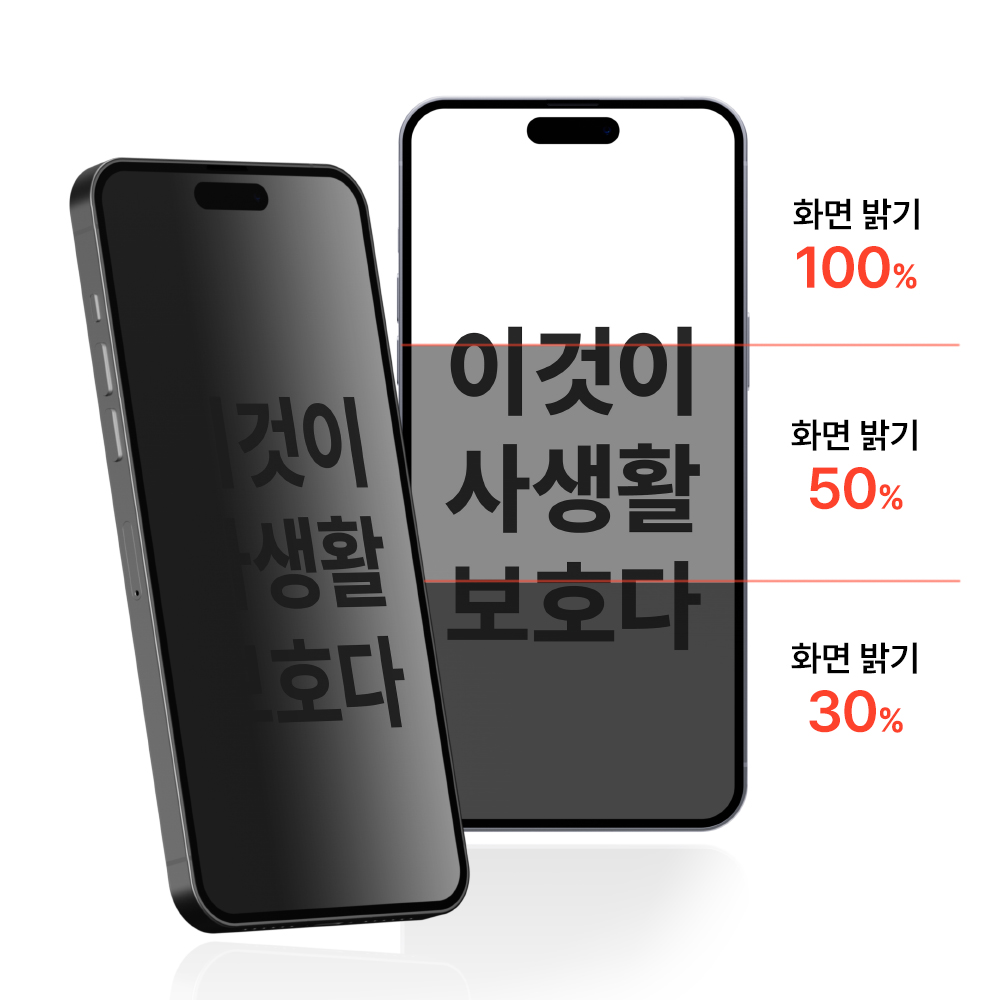 아이폰 사생활 보호 필름 핸드폰 액정 강화 유리 - 상품 이미지