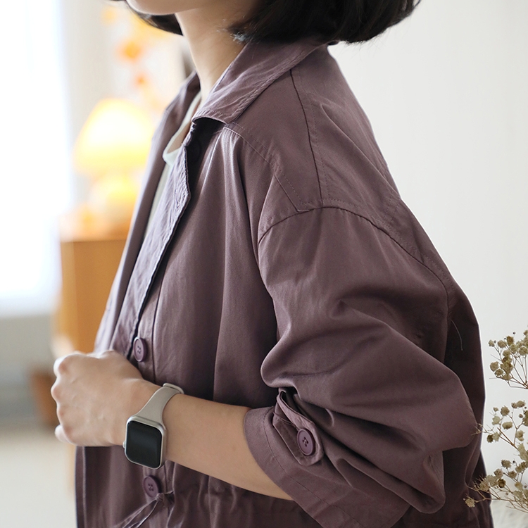 트렌치 반코트 가을면자켓 간절기 바람막이 - 상세 이미지 4