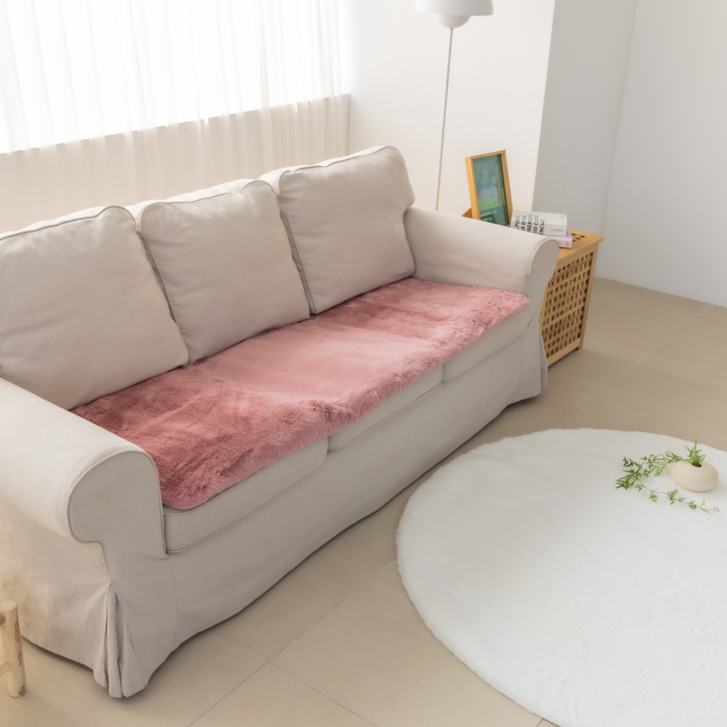 에코퍼 쇼파패드 3인용 극세사 소파매트 겨울 소파패드