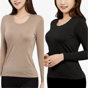 여성 브라내복 얇은내복 상의 일체형 캡내장 히트업플러스브라티셔츠 착용 후기 | 사이즈/핏 총정리 - 상품 이미지 4