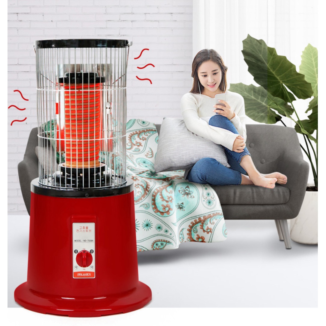 국산 원적외선 전기난로 원형 전기 히터 사무실용 사무실 온열기