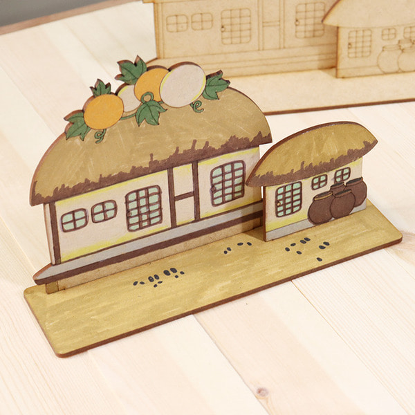 키득키득 우드공예 MDF DIY 우드데코판 초가집 : 키득키득K