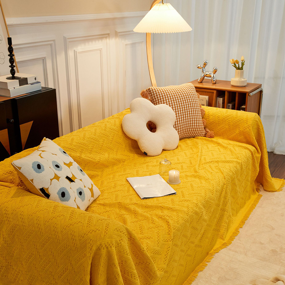 리클라이너 소파커버 여름 냉감 가죽 쇼파 천갈이 천커버 리폼 덮개 옐로우 180x340