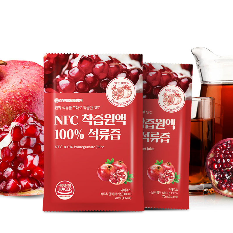 참앤들황토농원 착즙 석류즙 70ml 30포, 4개 - 상세 이미지 2