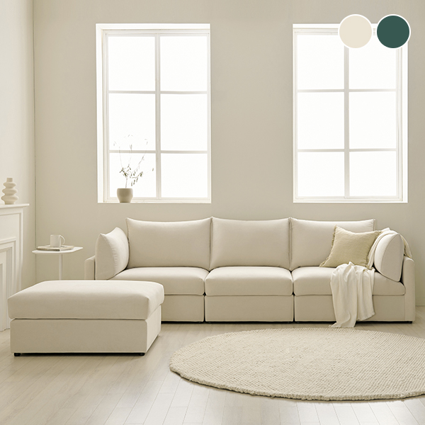 [삼익가구]보떼르 아쿠아텍스 4인용 모듈 소파(스툴포함)