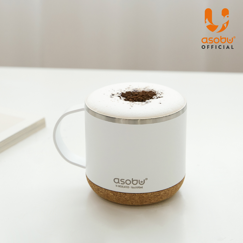 아소부 스테인레스 보온보냉 세라믹 인피니트 머그컵 490ml, 화이트 - 상세 이미지 5