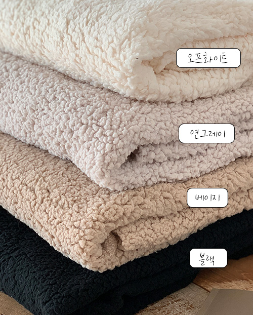 더블유패브릭 복실이 인조양털 덤블 블랭킷 털원단 천가게 - 상세 이미지 2