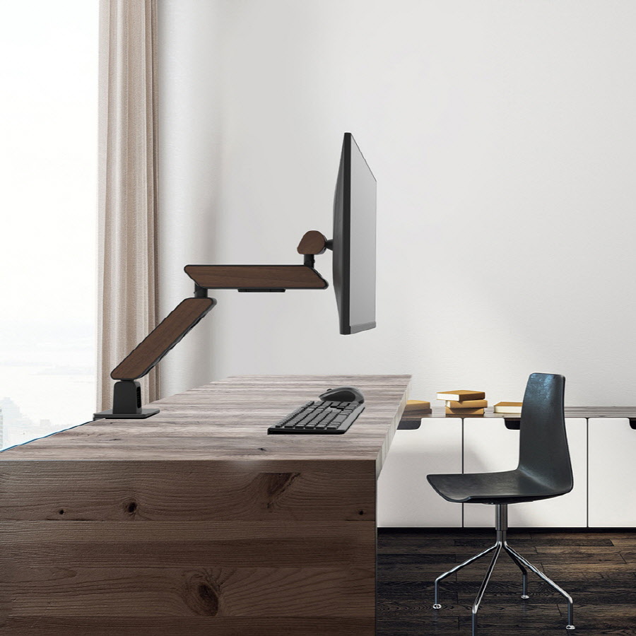 고든 디자인 싱글형 고중량 모니터 거치대 카멜마운트 GDA-3 월넛