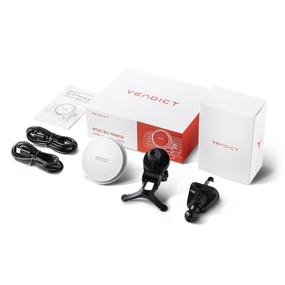 벤딕트 맥세이프 차량용 핸드폰 거치대 무선 충전기 루나서클
