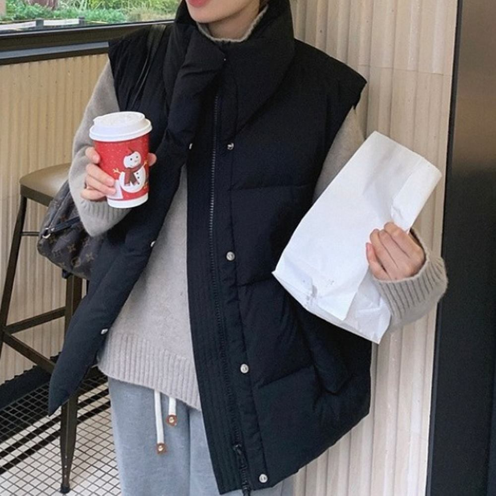 여성 패딩조끼 겨울 베스트 아우터 - 상세 이미지 3