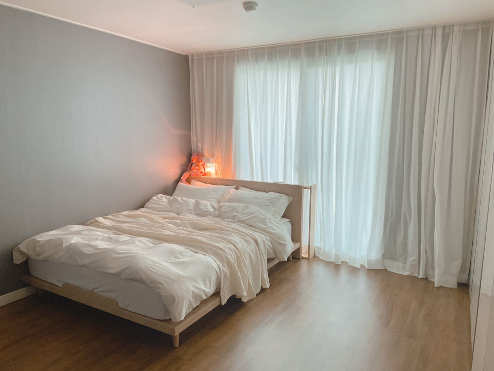 광목 커튼 디테일