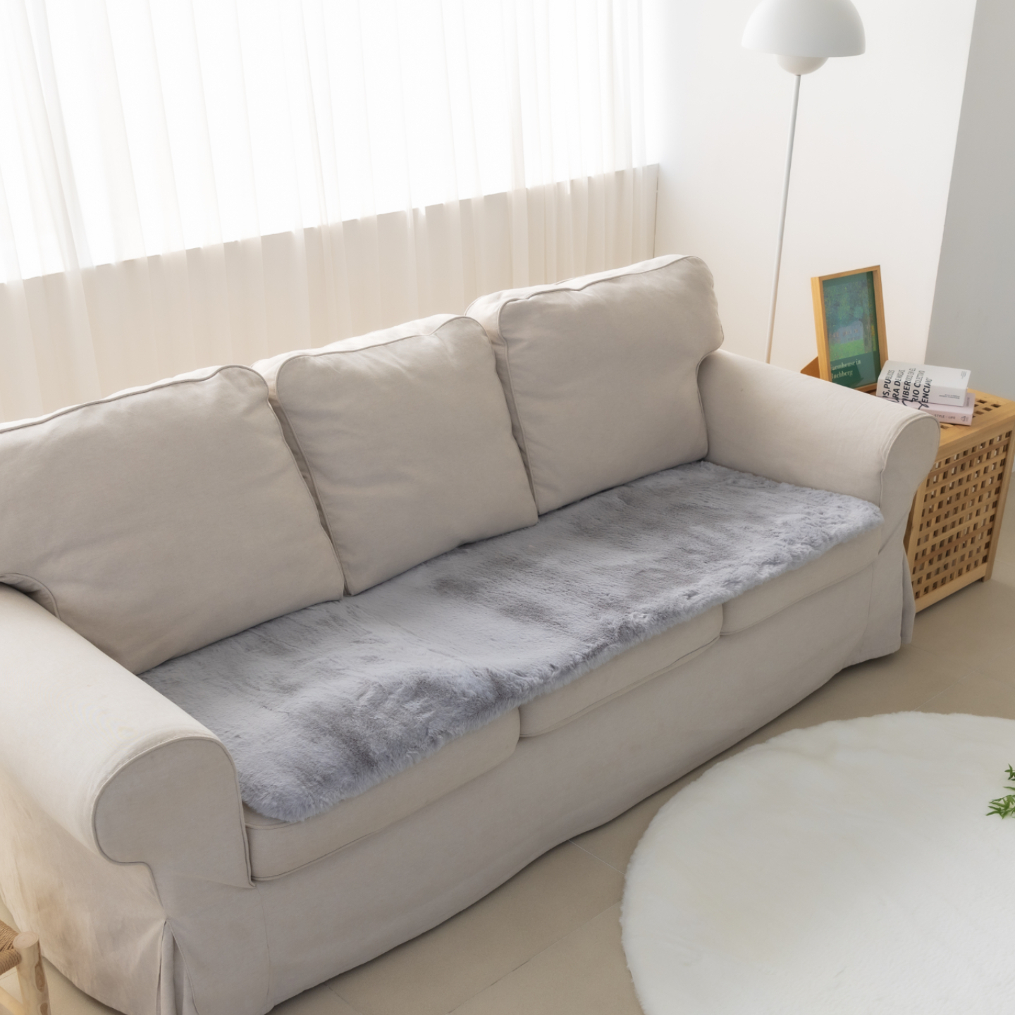 에코퍼 쇼파패드 3인용 극세사 소파매트 겨울 소파패드