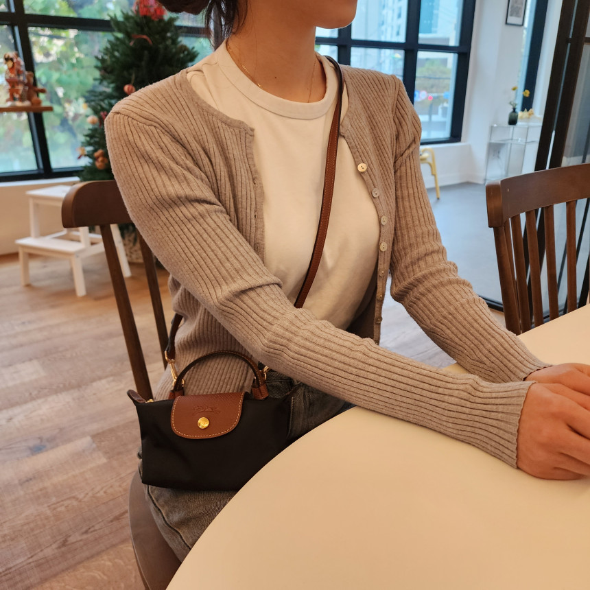 (이너백무료)도시백 롱샴 르 플리아쥬 호환 미니 파우치백 리폼 가방끈 스트랩 크로스끈 사진 3