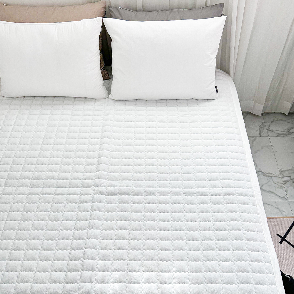 극세사패드 슈퍼싱글 논슬립 무지 겨울침대패드 SS