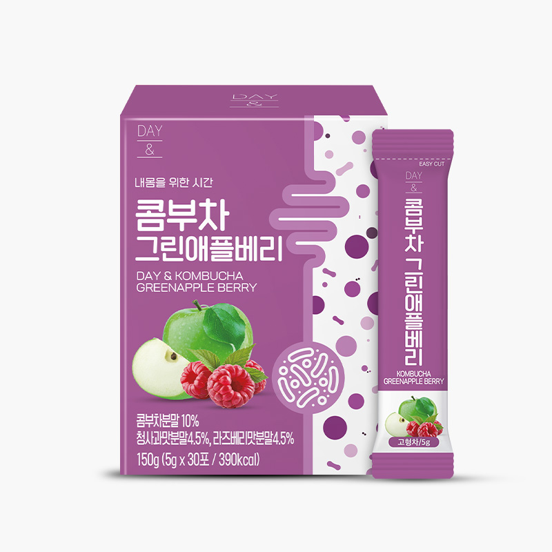 참앤들황토농원 데이앤 콤부차 그린애플베리맛 5g 그린애플베리 30개입, 30개입, 1개 - 상품 이미지