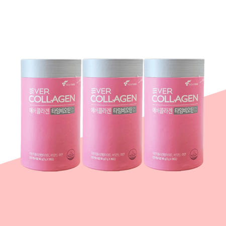 뉴트리 에버콜라겐 타임비오틴업 3g x 30포 x 3박스 먹긴편한 비린내안나는 콜라겐 피부탄력