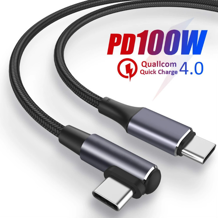 ㄱ자 CtoC 100W 초고속 충전케이블 90도 1M 3M - 상세 이미지 2