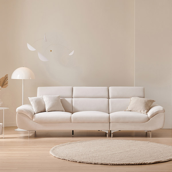 [삼익가구]뉴니드 4인용 아쿠아텍스 헤드틸팅 소파(스툴제외)