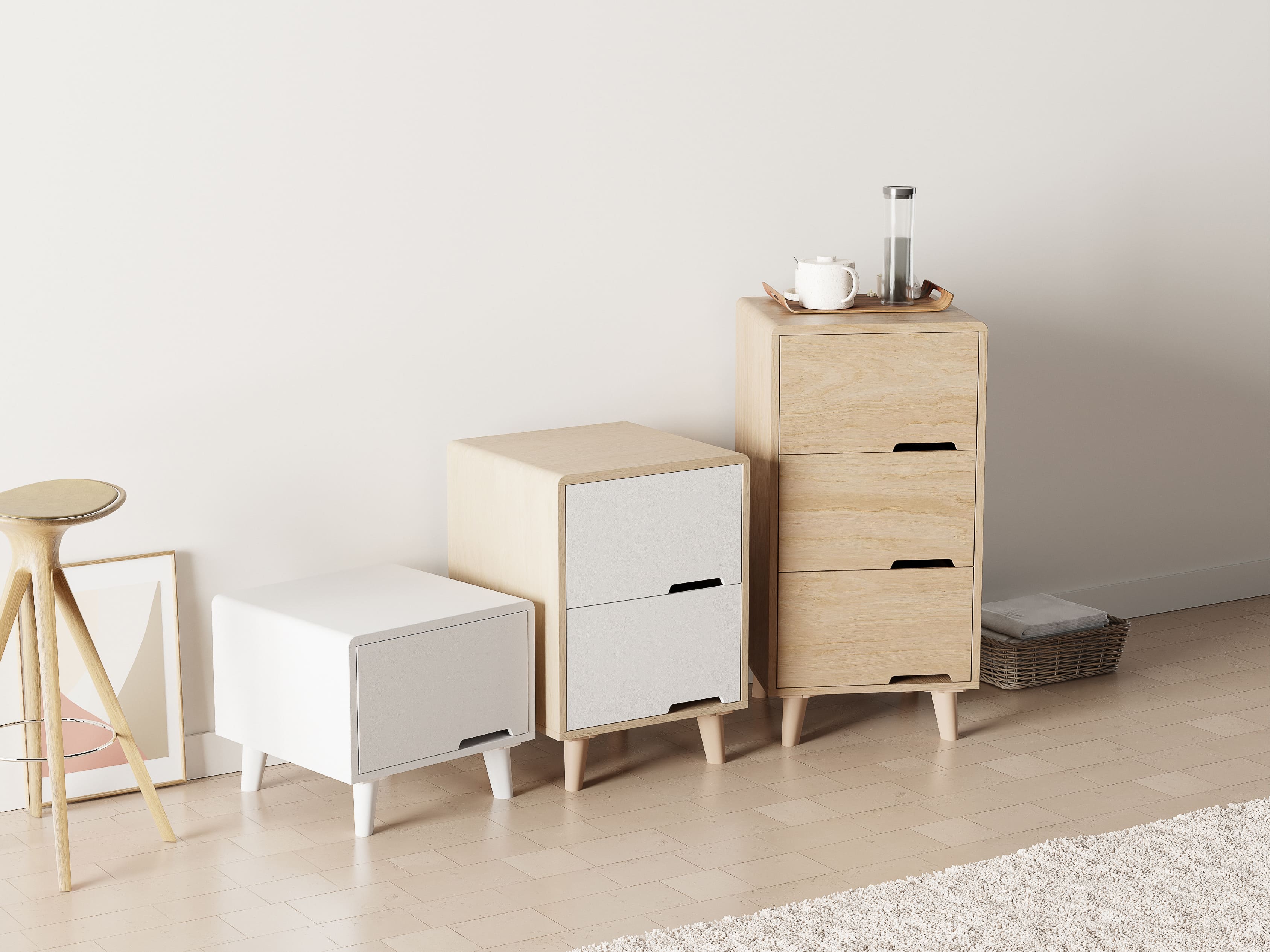 침대 사이드테이블 1단 거실협탁 쇼파 탁자 미니 소파 테이블 화분