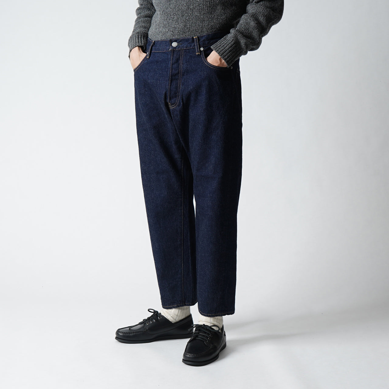 ORDINARY FITS 오디너리핏츠 5포켓 루즈 앵클 데님 팬츠 원워시 2컬러 이미지 4