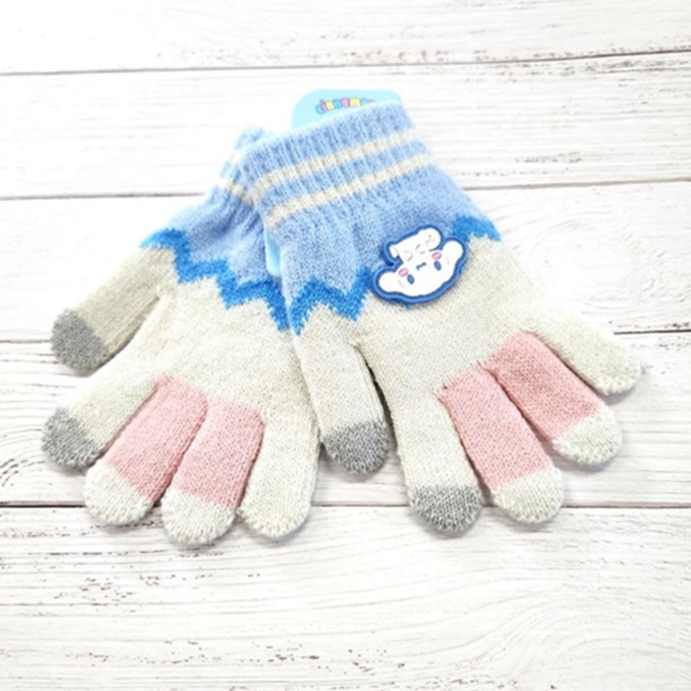 산리오 유아 아동 여아 장갑 아동 손가락 니트 초등학생 방한장갑 마이멜로디 - 상세 이미지 3