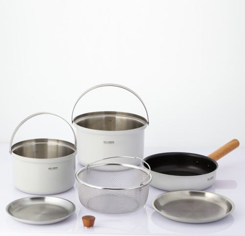 벨락 컬러9 L 코펠 캠핑 반합 세트 스텐 백패킹 미스티그레이