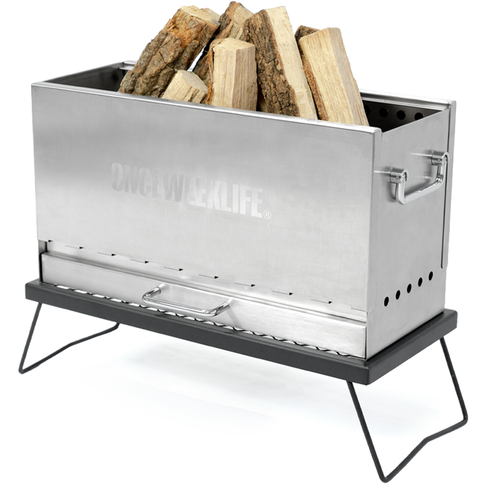 원스위크라이프 대형 이중연소 캠핑 화로대 불멍 난로 바베큐 그릴 우드 스토브